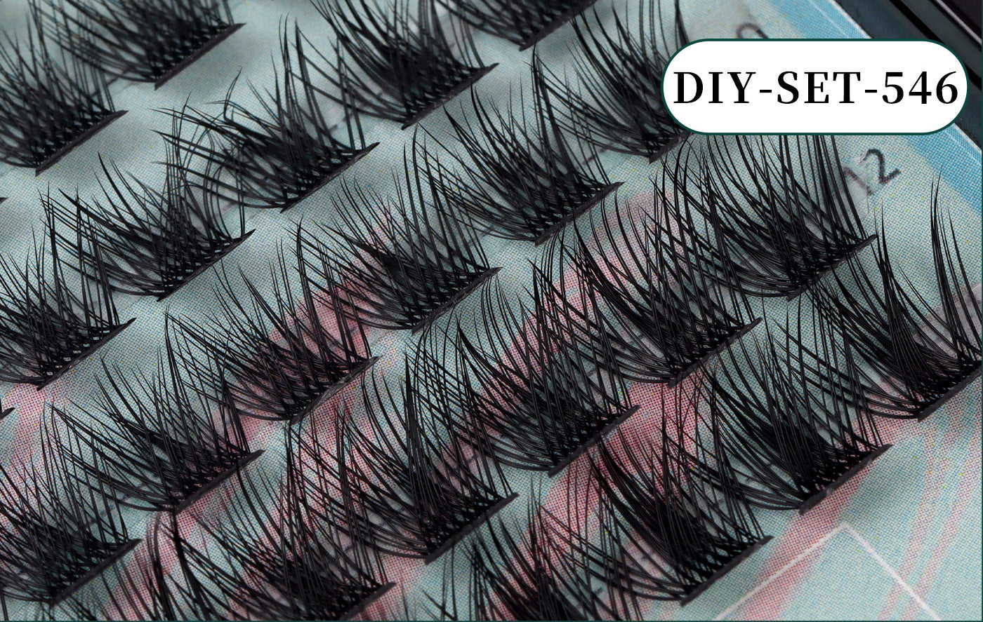 144 Clusters Single DIY 8-16mm Natural Curly False Eyelashes