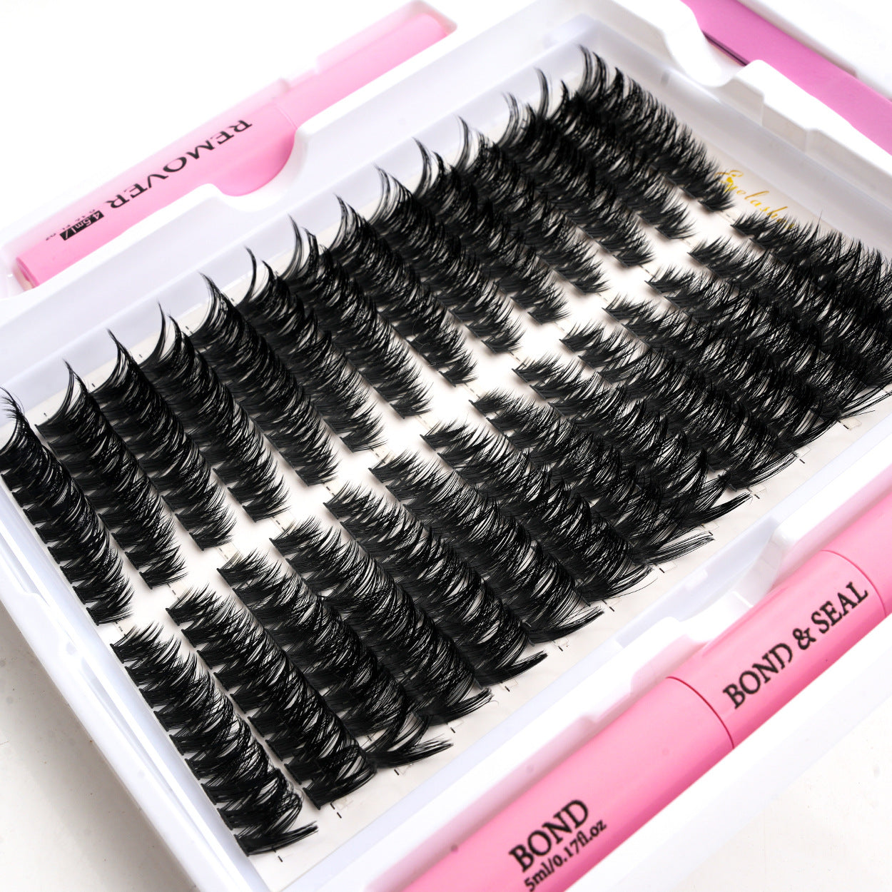 Upgraded 40P 60D 80D 100P Cross-Border False Eyelashes 14 Rows Glue Suit Curling Individual False Eyelash Thick