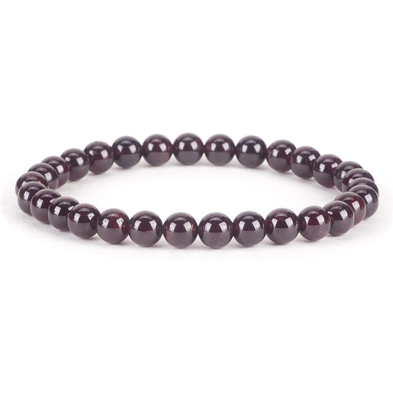 6mm Natural Crystal Stone Beaded Bracelet Elastic String Tigereye Agate Bracelet Female Accessories
