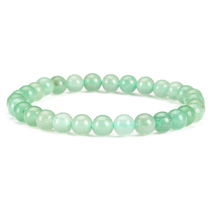 6mm Natural Crystal Stone Beaded Bracelet Elastic String Tigereye Agate Bracelet Female Accessories