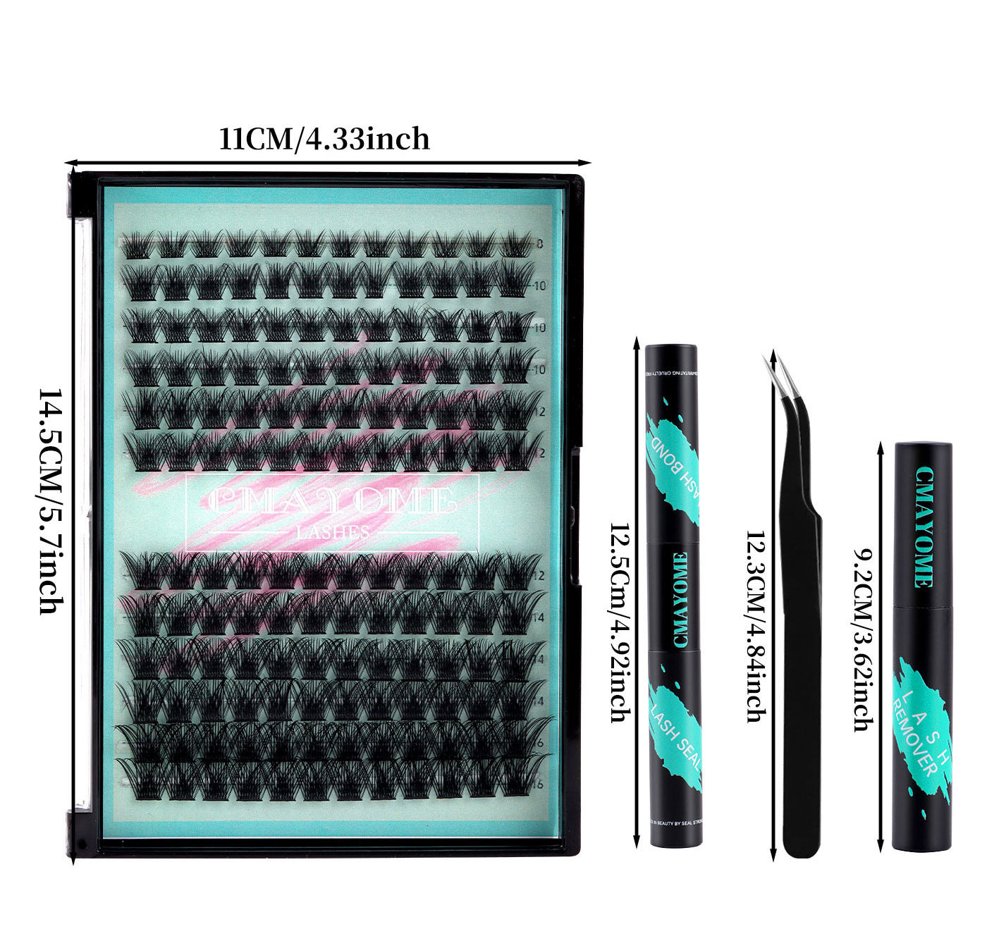 144 Clusters Single DIY  8-16mm Natural Curly False Eyelashes