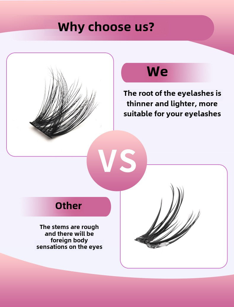 3D Traceless False Eyelashes 5-Piece Set Soft 8D Mink-like Glue Remover Tweezer Set