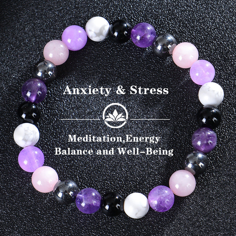 Bohemian Colorful Stone Bracelet Tigereye Crystal String Beads Yoga Stone Bracelet Card Bracelet