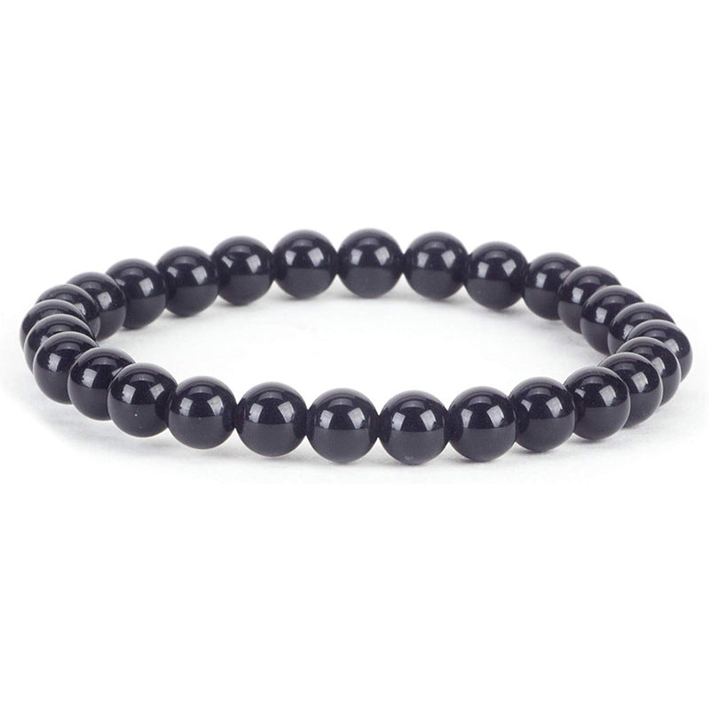 6mm Natural Crystal Stone Beaded Bracelet Elastic String Tigereye Agate Bracelet Female Accessories
