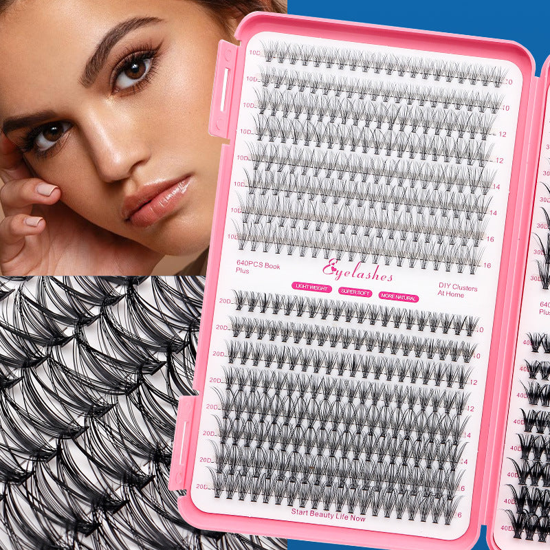 30D/40D False Eyelashes 32 Rows Eyelash Book D Curved Grafting Individual Mixed