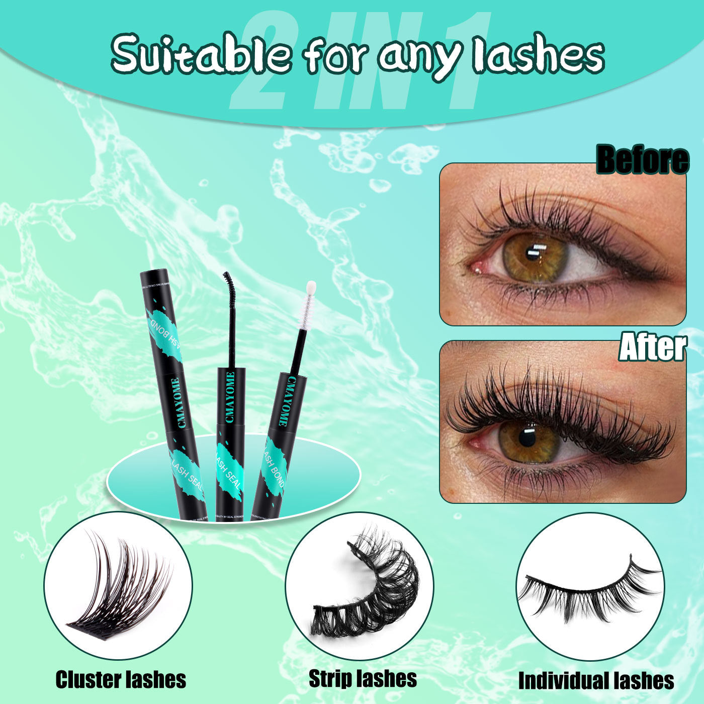 144 Clusters Single DIY  8-16mm Natural Curly False Eyelashes