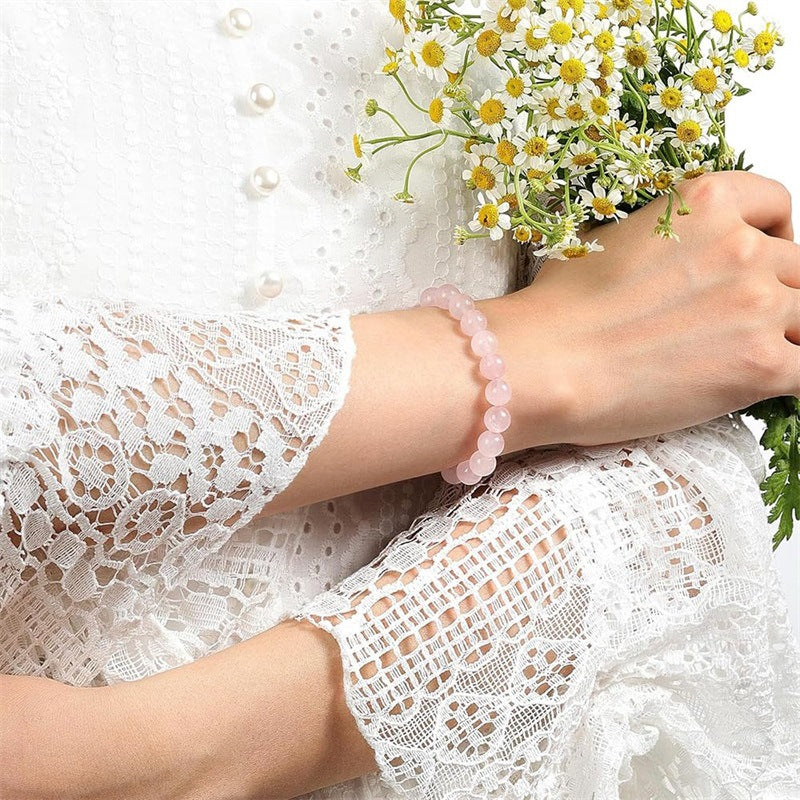 8mm Natural Tiger-Eye Bracelet Handmade Crystal Stone Bracelet Couple Bracelet