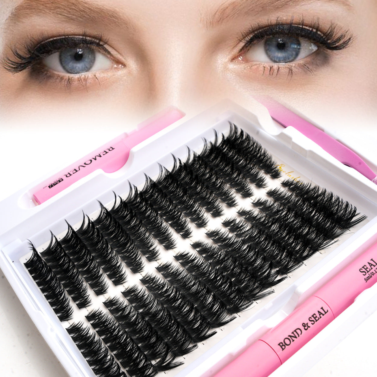 Upgraded 40P 60D 80D 100P False Eyelashes 14 Rows of Glue Suit Curling Individual False Eyelash Thick