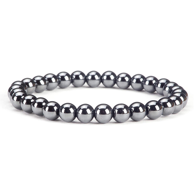 6mm Natural Crystal Stone Beaded Bracelet Elastic String Tigereye Agate Bracelet Female Accessories