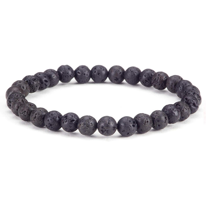 6mm Natural Crystal Stone Beaded Bracelet Elastic String Tigereye Agate Bracelet Female Accessories