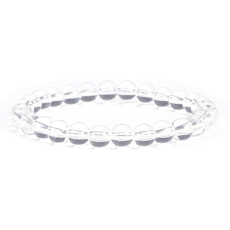 6mm Natural Crystal Stone Beaded Bracelet Elastic String Tigereye Agate Bracelet Female Accessories