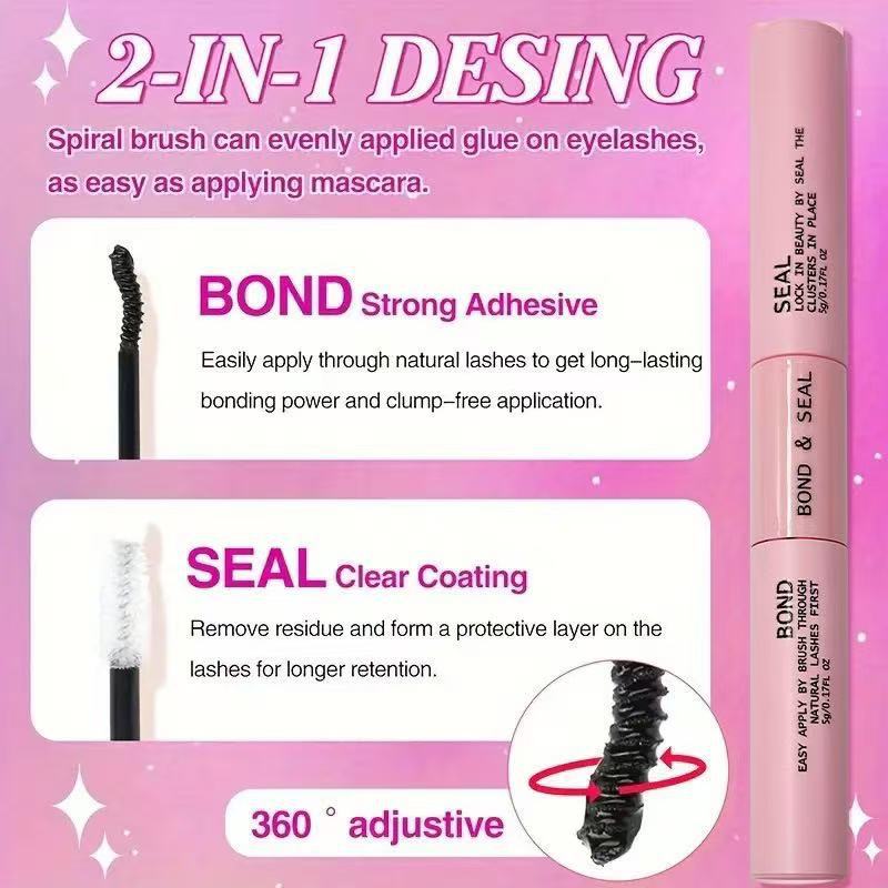 DIY 30D-100D Thick D-Shaped Segmented Natural False Lashes Set with kits