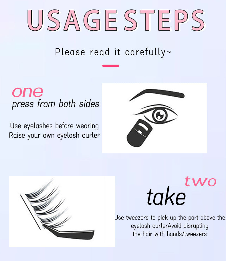 320 Clusters 16 Rows DIY False Eyelashes 4-Piece Set Glue Remover Tweezers 50 P60p80p100p Individual False Eyelash