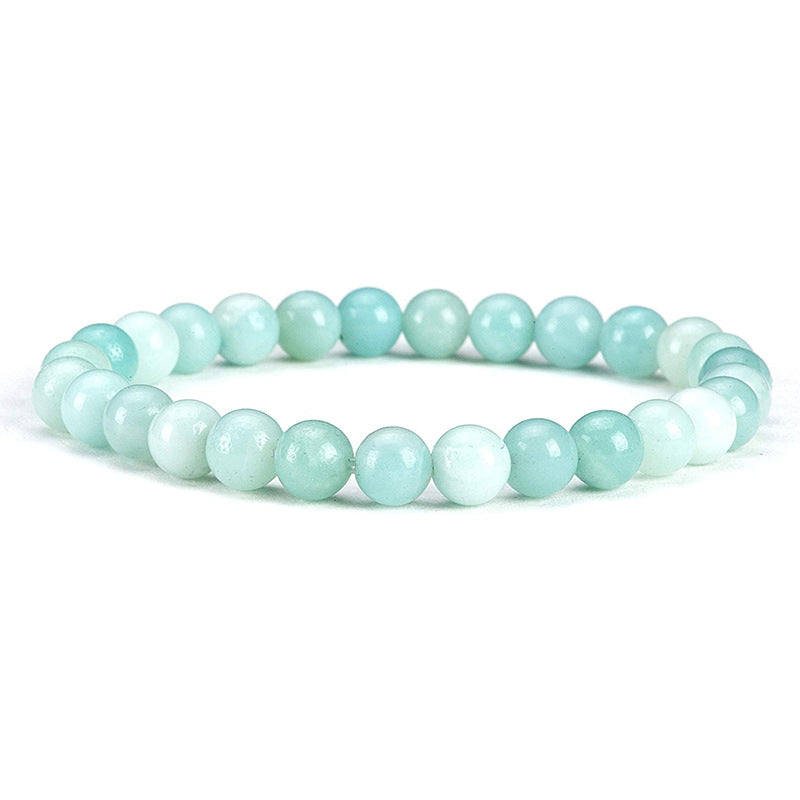 6mm Natural Crystal Stone Beaded Bracelet Elastic String Tigereye Agate Bracelet Female Accessories