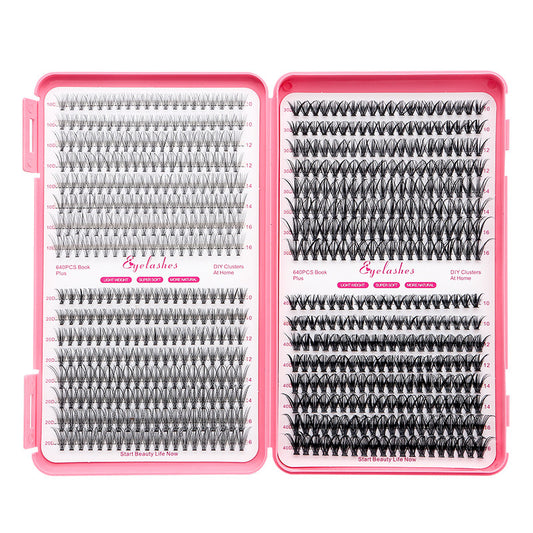 30D/40D False Eyelashes 32 Rows Eyelash Book D Curved Grafting Individual Mixed