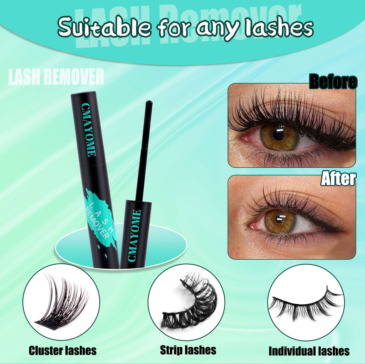 144 Clusters Single DIY  8-16mm Natural Curly False Eyelashes