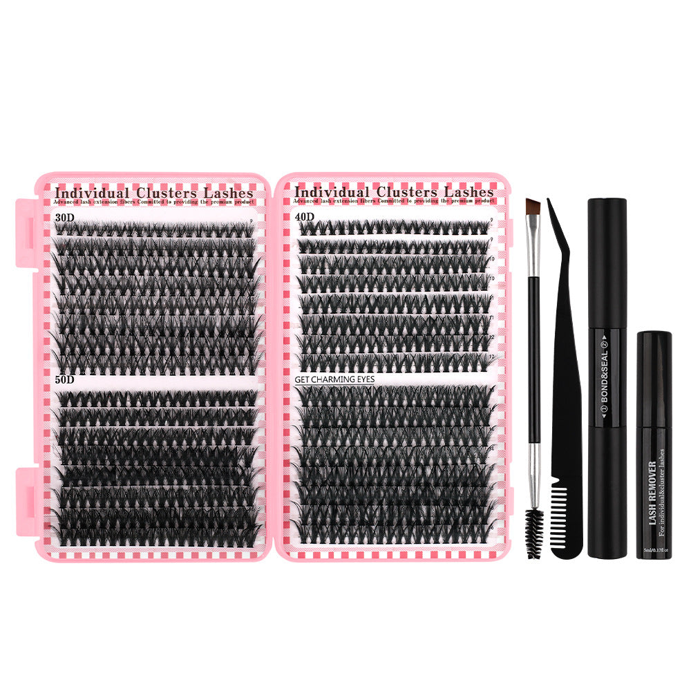 30D4050D Mixed 3D Hot Melt Cluster Lashes Large Volume 640-Piece Eyelash Book