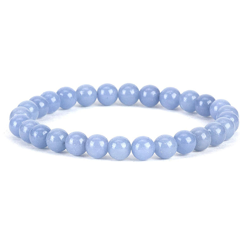 6mm Natural Crystal Stone Beaded Bracelet Elastic String Tigereye Agate Bracelet Female Accessories