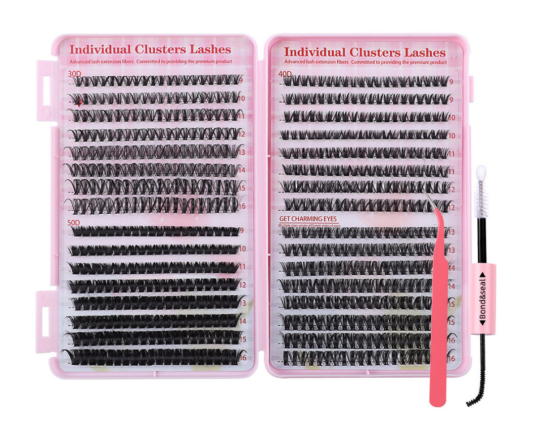 30D4050D Mixed 3D Hot Melt Cluster Lashes Large Volume 640-Piece Eyelash Book