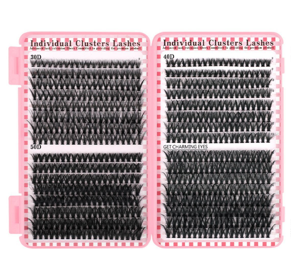 30D4050D Mixed 3D Hot Melt Cluster Lashes Large Volume 640-Piece Eyelash Book