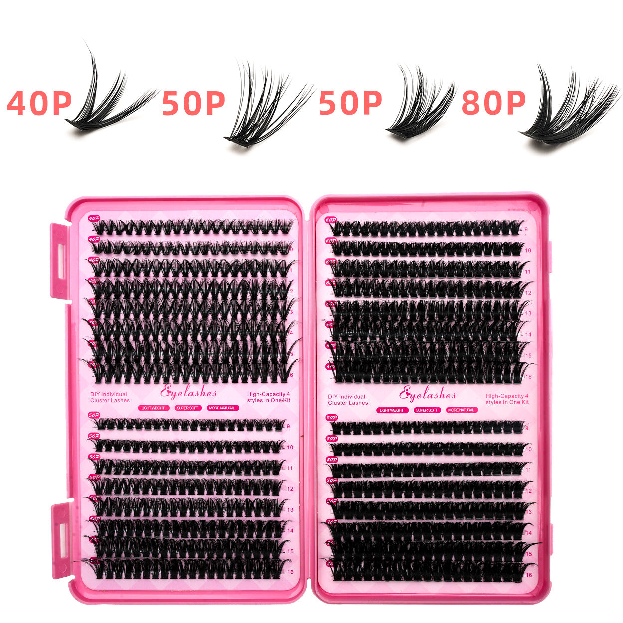 30D/40D False Eyelashes 32 Rows Eyelash Book D Curved Grafting Individual Mixed