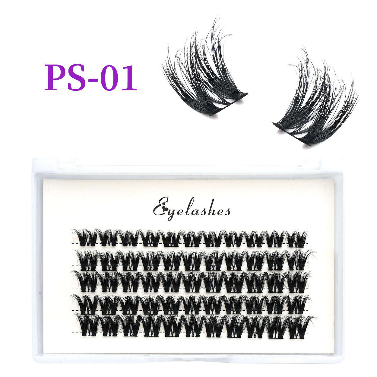 3D Traceless False Eyelashes 5-Piece Set Soft 8D Mink-like Glue Remover Tweezer Set