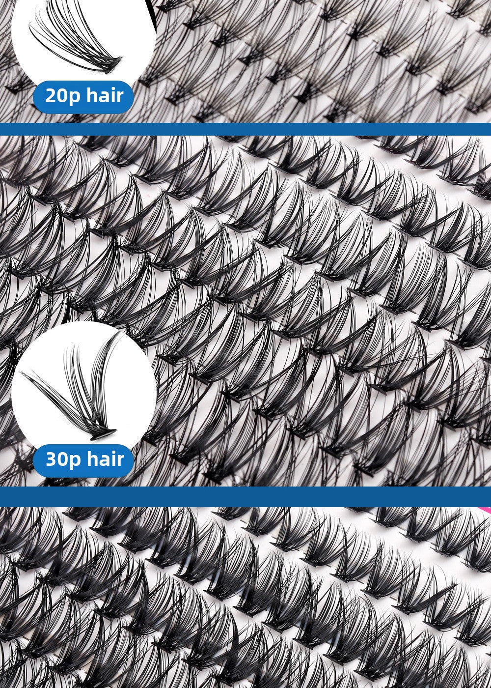 30D/40D False Eyelashes 32 Rows Eyelash Book D Curved Grafting Individual Mixed